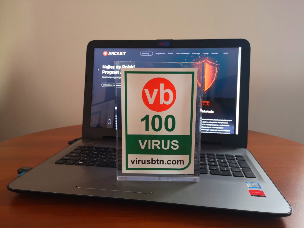 100% skuteczności Arcabit w testach VB100 w 2021 roku!